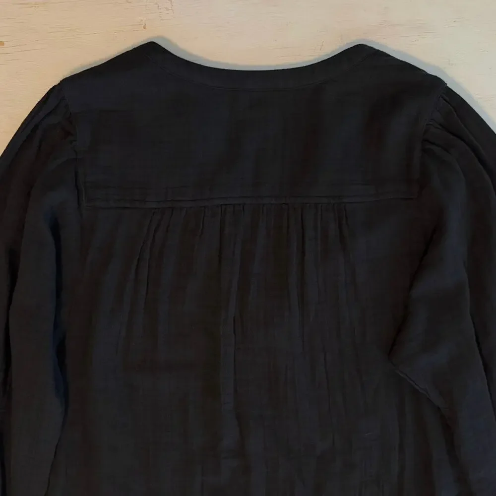 Old Navy Poet Swing Dress Womens Size L Tall Gauze Cotton Beach Lagenlook Boho